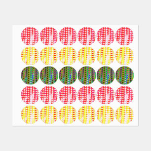 Pop art fabric labels