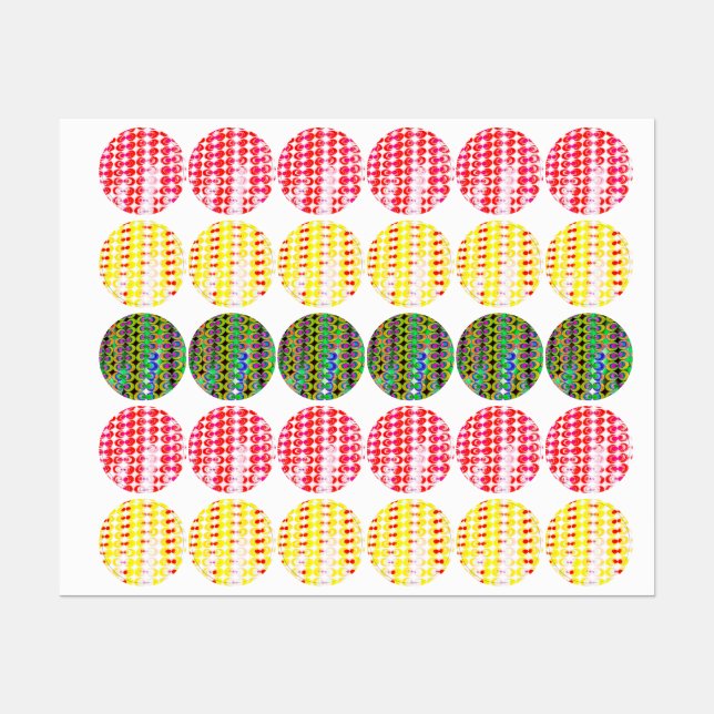 Pop art fabric labels (Sheet)