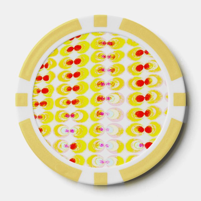 Pop art fabric poker chips (Front)