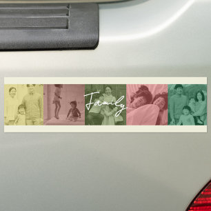 Pop Art Family Photo Collage Car Magnet