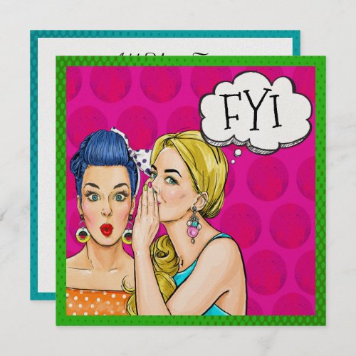 Pop Art Fifties Fun Invitation