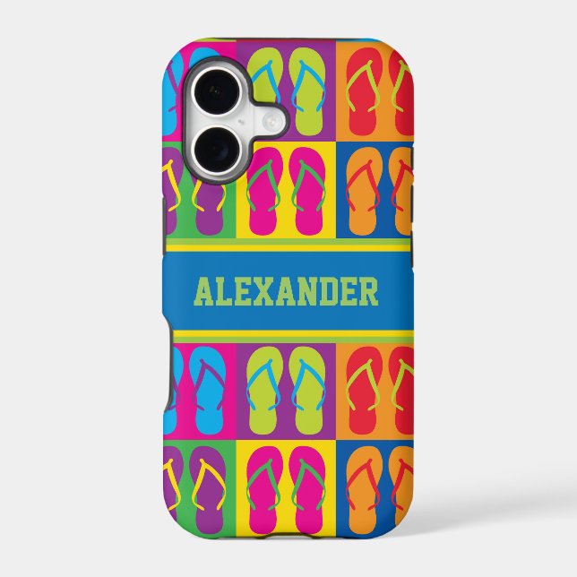 Pop Art Flip Flops Iphone Case (Back)