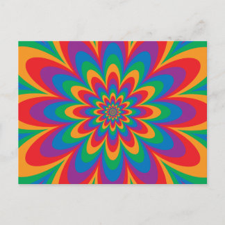 Pop Art Flower Postcard