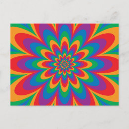 Pop Art Flower Postcard