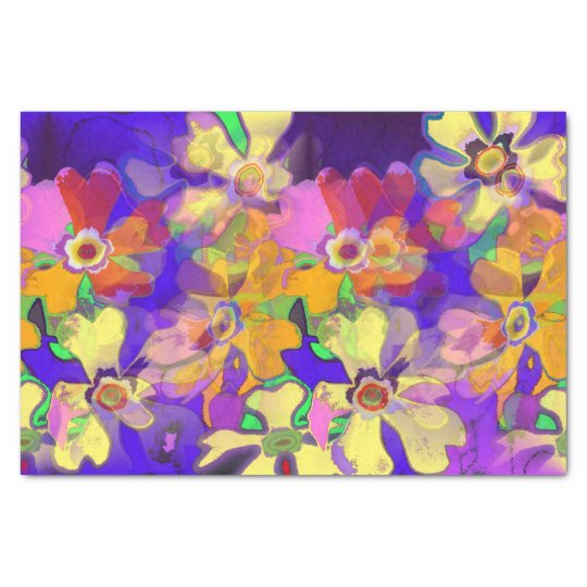 Pop Art Flowers Tissue Paper | Zazzle.com