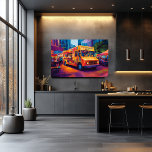 Pop Art Food Truck Street Scene Wall Art<br><div class="desc">This vibrant pop art food truck scene captures the lively spirit of a bustling city market. Featuring bold colors and a cheerful food truck, this artwork is perfect for food lovers and those who love urban street culture. Customize the front of the food truck with your name or a fun...</div>