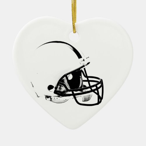 Pop Art Football Helmet Ceramic Ornament
