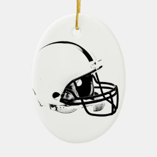 Pop Art Football Helmet Ceramic Ornament