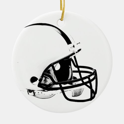 Pop Art Football Helmet Ceramic Ornament