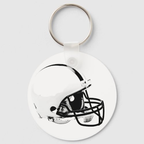 Pop Art Football Helmet Keychain