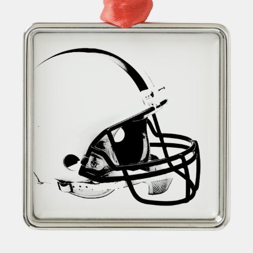 Pop Art Football Helmet Metal Ornament