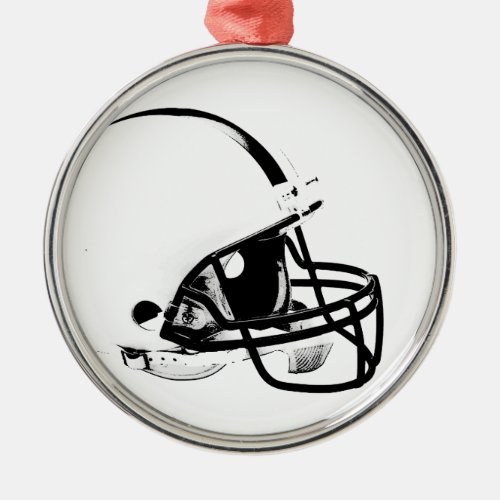 Pop Art Football Helmet Metal Ornament