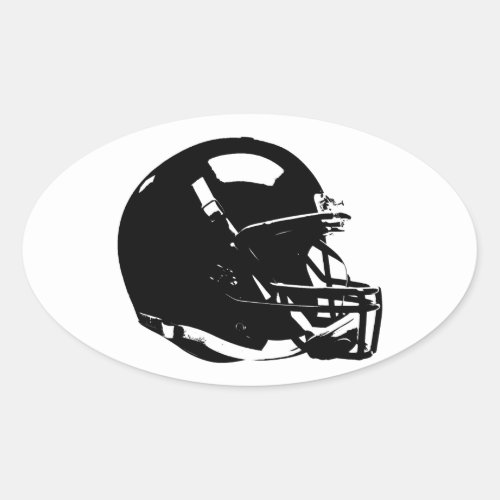 Pop Art Football Helmet Oval Sticker