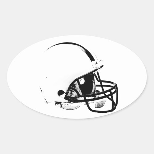 Pop Art Football Helmet Oval Sticker