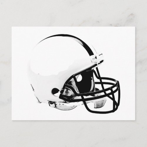 Pop Art Football Helmet Postcard