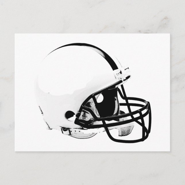 Pop Art Football Helmet Postcard (Front)