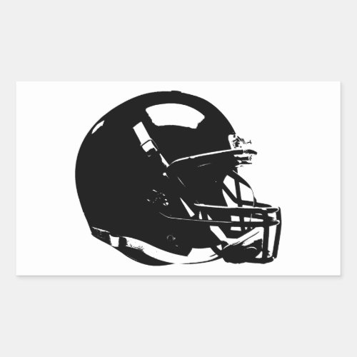 Pop Art Football Helmet Rectangle Sticker