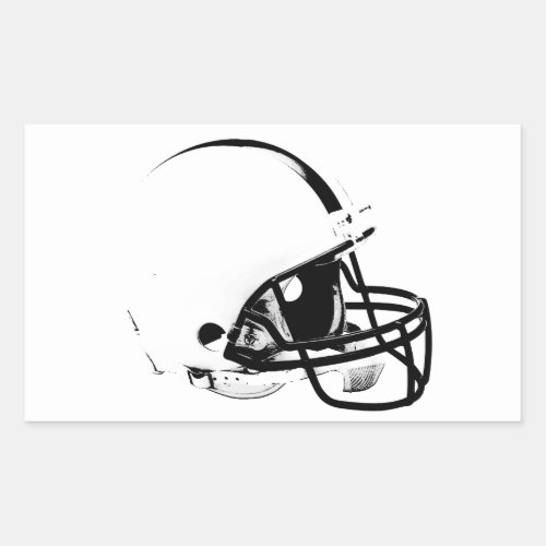 Pop Art Football Helmet Rectangular Sticker