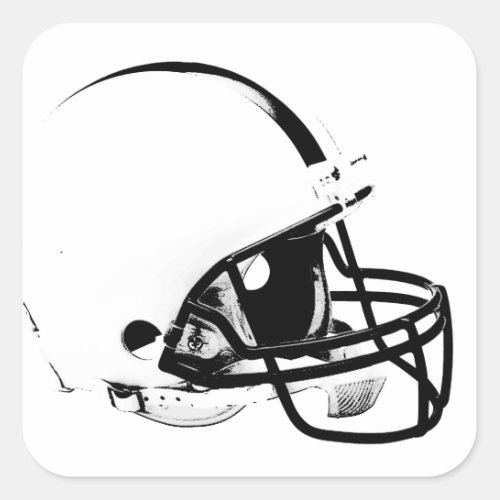Pop Art Football Helmet Square Sticker