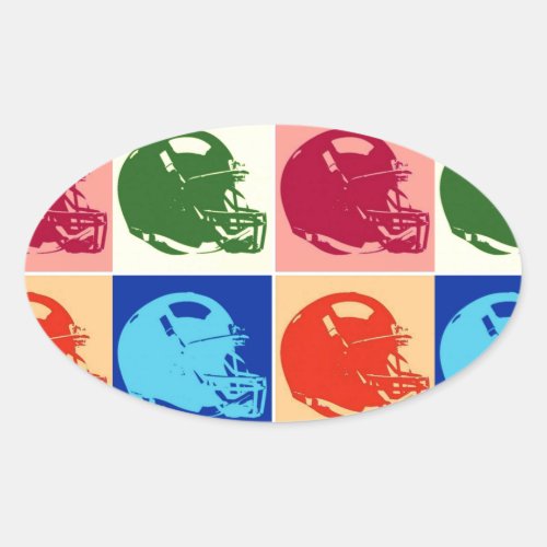 Pop Art Football Helmet Sticker