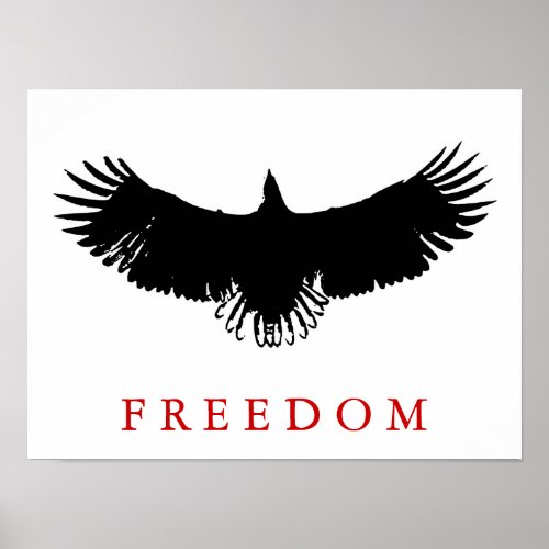 Pop Art Freedom Eagle Landing Poster