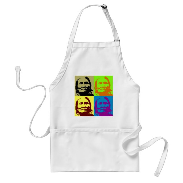 Pop Art Freedom Fighter Geronimo Adult Apron (Front)