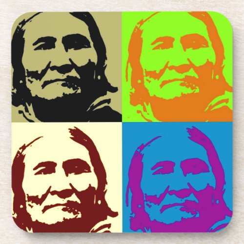 Pop Art Freedom Fighter Geronimo Beverage Coaster