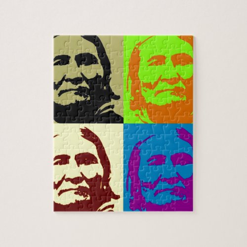 Pop Art Freedom Fighter Geronimo Jigsaw Puzzle