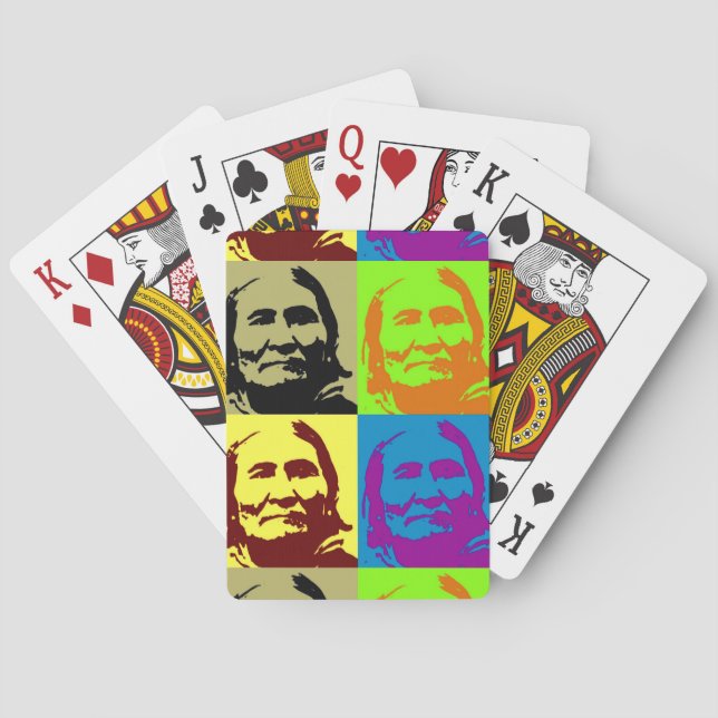 Pop Art Freedom Fighter Geronimo Poker Cards (Back)