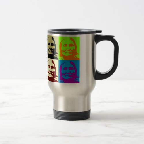 Pop Art Freedom Fighter Geronimo Travel Mug