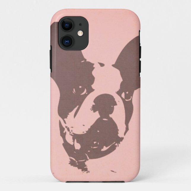 POP ART FRENCH BULLDOG IN PINK iPhone11 CASE (Back)