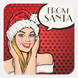 Pop Art From Santa Sticker