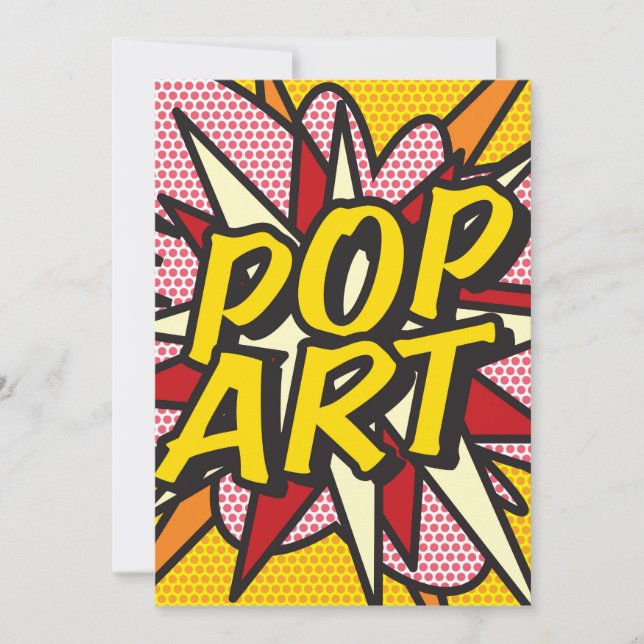 POP ART Fun Retro Comic Book Invitation (Front)
