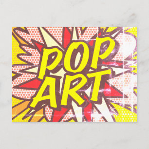 POP ART Fun Retro Comic Book Pop Art Postcard