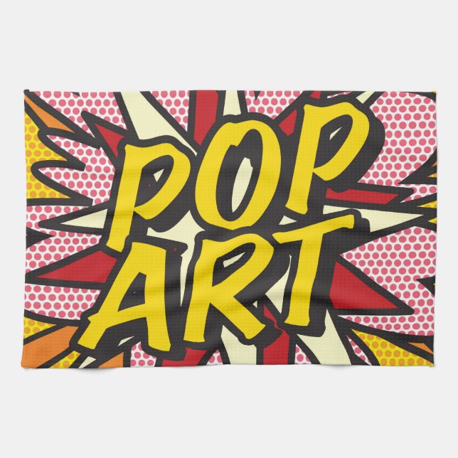 POP ART Fun Retro Comic Book Towel (Horizontal)