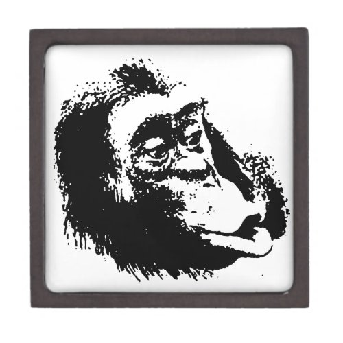 Pop Art Funny Chimpanzee Gift Box