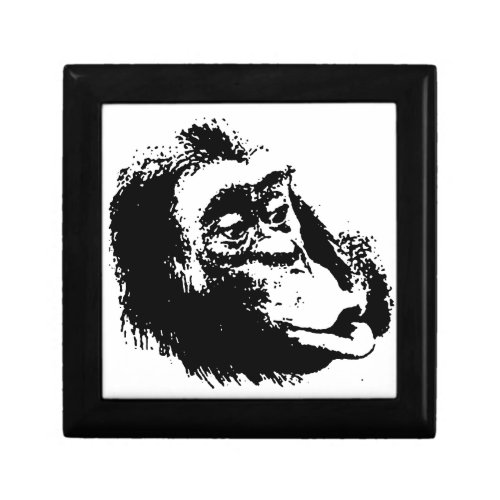 Pop Art Funny Chimpanzee Keepsake Box