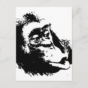 Pop Art Funny Chimpanzee Postcard