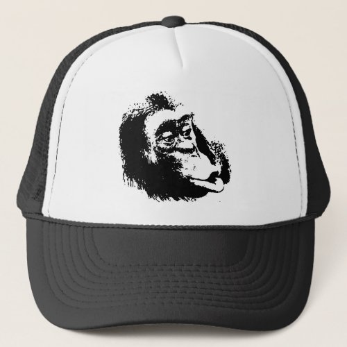 Pop Art Funny Chimpanzee Trucker Hat