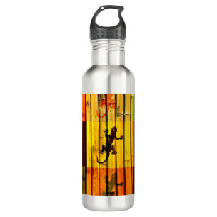 Pop Art Geckos Stainless Steel Water Bottle