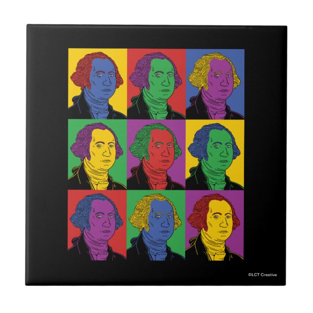 Pop Art George Washington Ceramic Tile (Front)