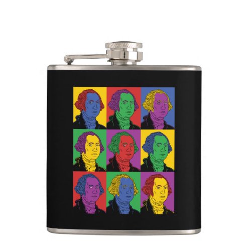 Pop Art George Washington Flask