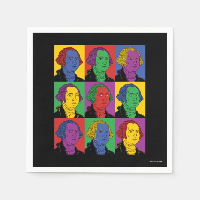 Pop Art George Washington Napkins (Front)