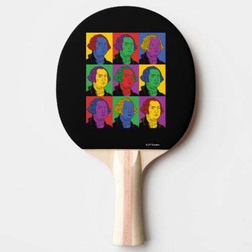 Pop Art George Washington Ping Pong Paddle