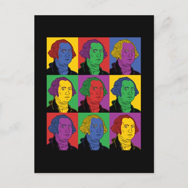 Pop Art George Washington Postcard (Front)