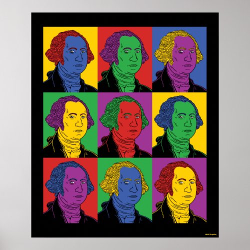 Pop Art George Washington Poster