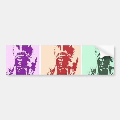 Pop Art Geronimo Bumper Sticker