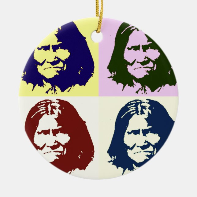 Pop Art Geronimo Ceramic Ornament (Front)