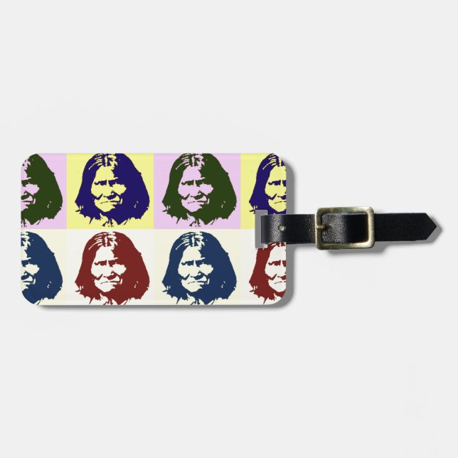 Pop Art Geronimo Luggage Tag (Front Horizontal)