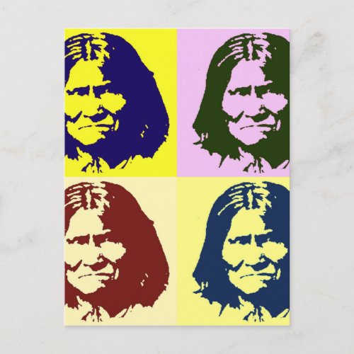 Pop Art Geronimo Postcard